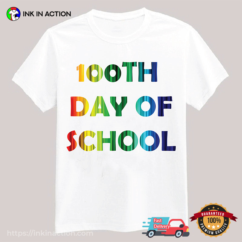100 Days School Rainbow Colors T-shirt 100 Days School Rainbow Colors T-shirt