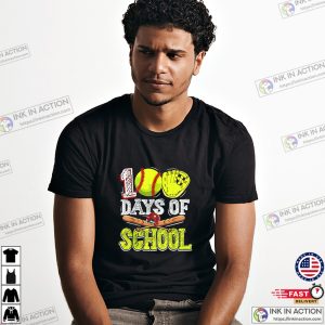 100 Days Of School Baseball Tee 100 Days Of School Baseball Tee