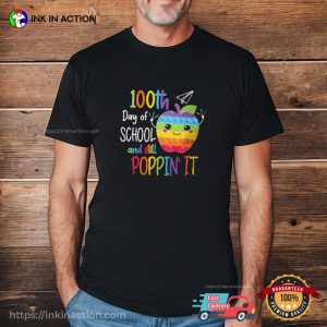 100th Day Of School And Still Poppin It Rainbow Tee 3
