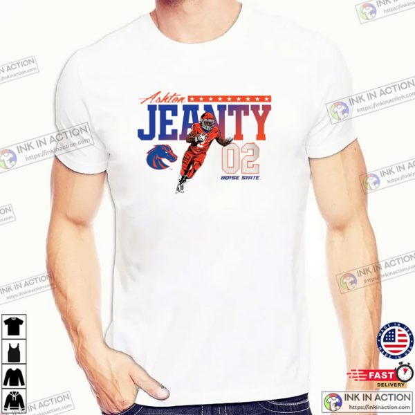 Ashton Jeanty 02 Boise State NCAA Football T-shirt