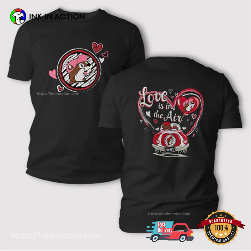 Buc Ee's Valentine's Day Adorable Beaver 2 Sided T-shirt Buc Ee's Valentine's Day Adorable Beaver 2 Sided T-shirt