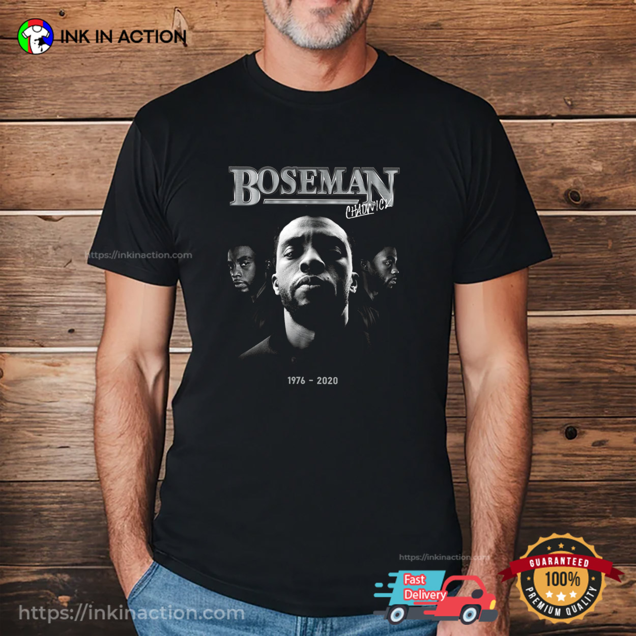 CHADWICK BOSEMAN T'challa Memorial T-shirt CHADWICK BOSEMAN T'challa Memorial T-shirt
