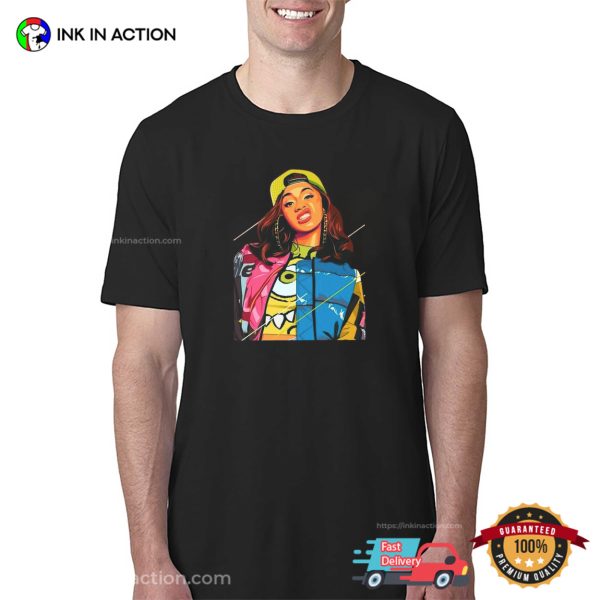 Cardi B Hip Hop Style Graphic Art T-shirt