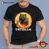 Catzilla Japanese Sunset Funny Cat Parody T-Shirt