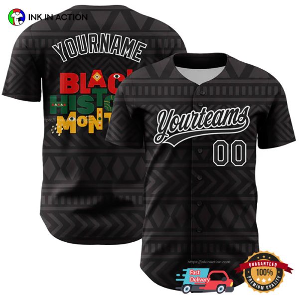 Custom Black History Month Baseball Jersey