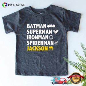 Custom Favorite Superhero For Boys Kids Shirt 3