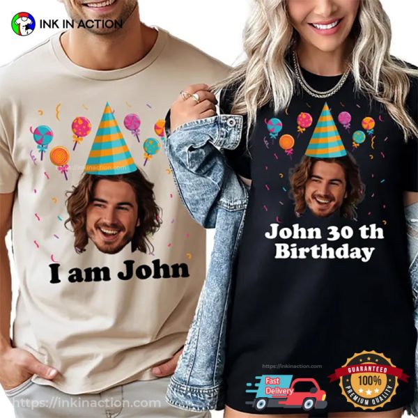 Custom Funny Birthday Photo Matching Birthday Party Group Shirt