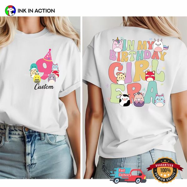 Custom Squishmallow Kids Birthday Party Shirt