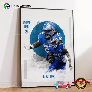 Detroit Lions Jahmyr Gibbs 26 Poster