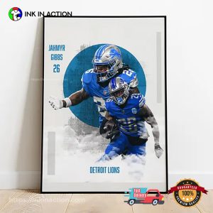 Detroit Lions Jahmyr Gibbs 26 Poster 3