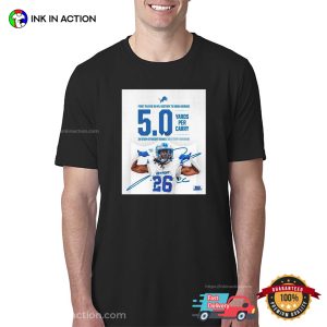 Detroit Lions Jahmyr Gibbs 5.0 Yards Per Carry Shirt