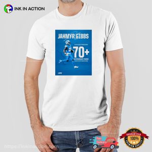 Detroit Lions Jahmyr Gibbs Signature NFL Poster Shirt