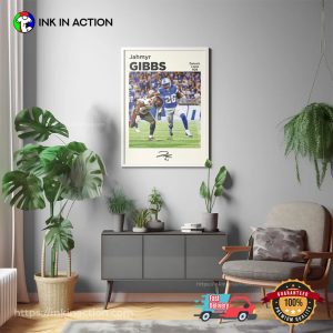 Detroit Lions Jahmyr Gibbs Signature Poster