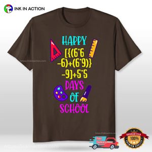 Happy 100 Days of School Math T Shirt 3