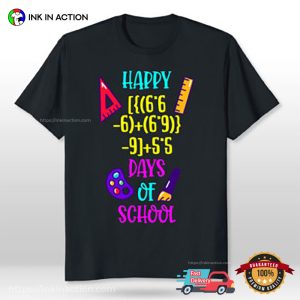 Happy 100 Days of School Math T Shirt 4