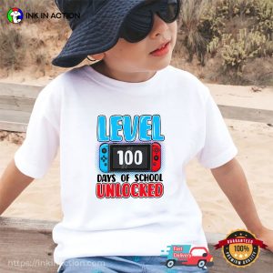 Level 100 Days Of School Unlocked Gamer T-shirt Level 100 Days Of School Unlocked Gamer T-shirt