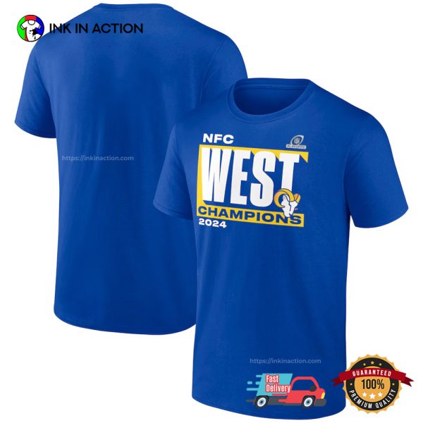 Los Angeles Rams 2024 NFC West Division Champions T-Shirt