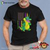 Mardi Gras Alligator And Flag T-shirt