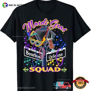 Mardi Gras Squad New Orleans Vacation 2025 Shirt 3