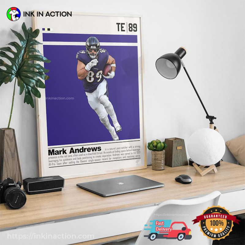 Mark Andrews Baltimore Ravens NFL Poster Mark Andrews Baltimore Ravens NFL Poster