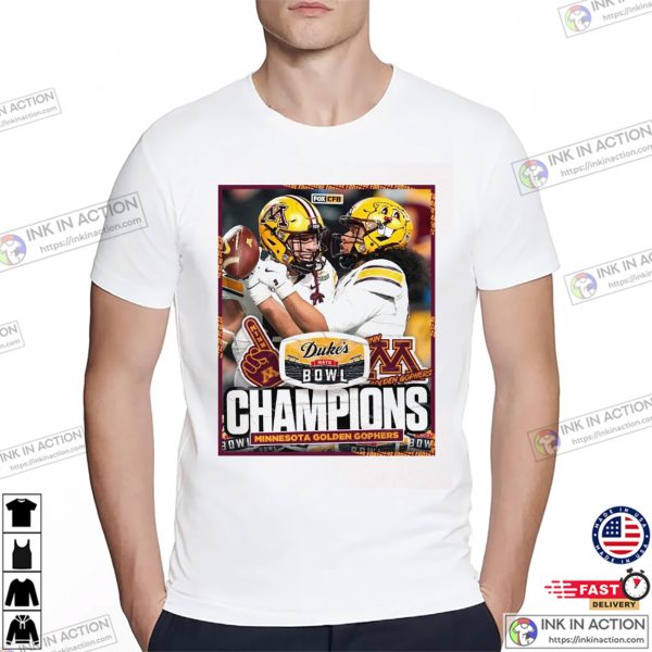 Official Minnesota Golden Gophers Win Virginia Tech Hokies Duke’s Mayo Bowl Champions T-shirt