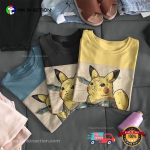 Pikachu Wear Kimono Pokemon Japanese Art Style Shirt 2