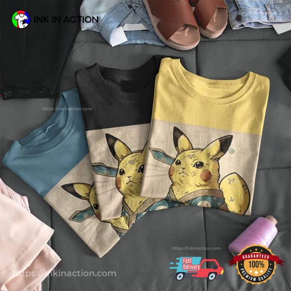 Pikachu Wear Kimono Pokemon Japanese Art Style Shirt