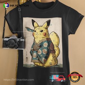 Pikachu Wear Kimono Pokemon Japanese Art Style Shirt 4