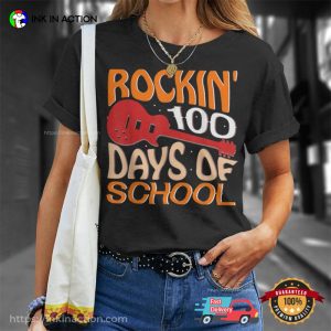 Rockin’ 100 Days Of School Vintage Style T-shirt Rockin’ 100 Days Of School Vintage Style T-shirt