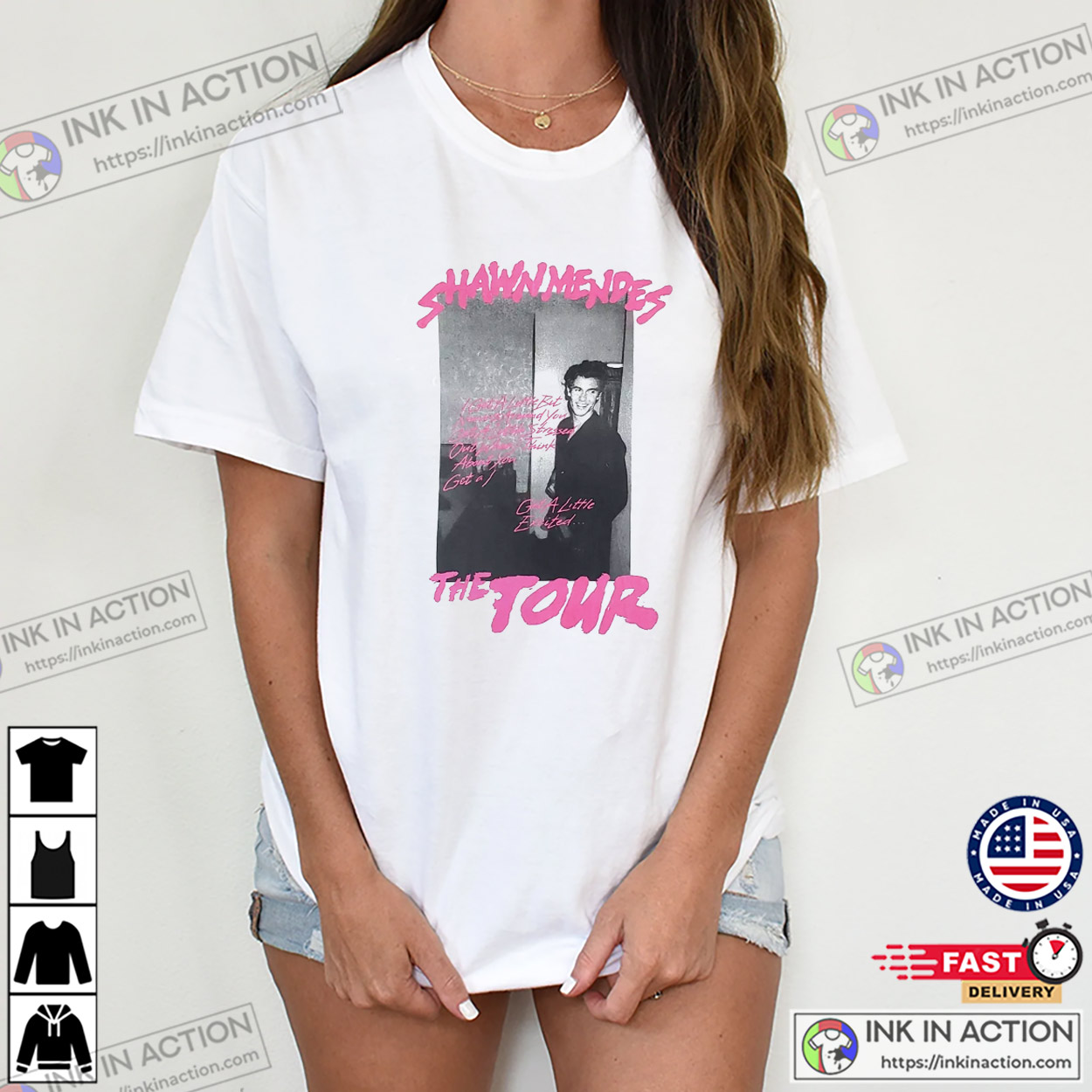 SHAWN MENDES The Tour Vintage Graphic Photo T-shirt SHAWN MENDES The Tour Vintage Graphic Photo T-shirt