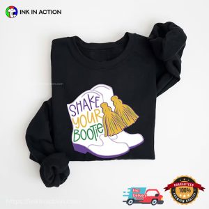 Shake Your Bootie Mardi Gras Boots Shirt 2