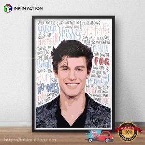 Shawn Mendes Lyrics Graphic Art Poster