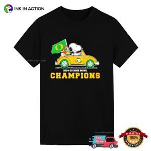 Snoopy x Oregon Ducks 2024-25 Rose Bowl Champions T-shirt