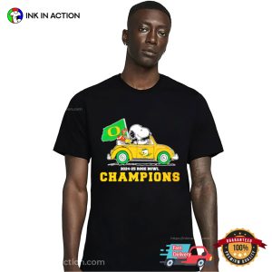 Snoopy x Oregon Ducks 2024-25 Rose Bowl Champions T-shirt