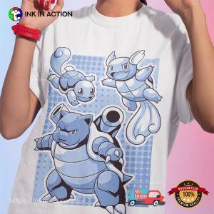 Squirtle Wartortle Blastoise Evolution Pokemon Comfort Colors Tee