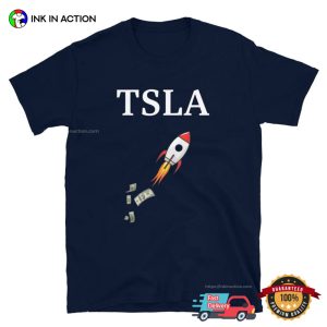 TSLA Stock Market Rocket League T shirt 2