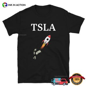 TSLA Stock Market Rocket League T shirt 3