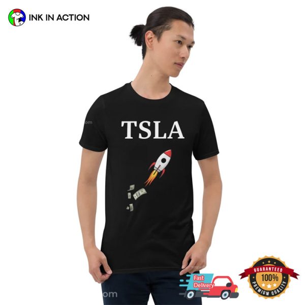 TSLA Stock Market Rocket League T-shirt