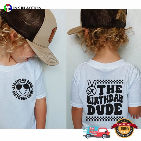 The Birthday Dude Graphics Kids 2 Sided Tee