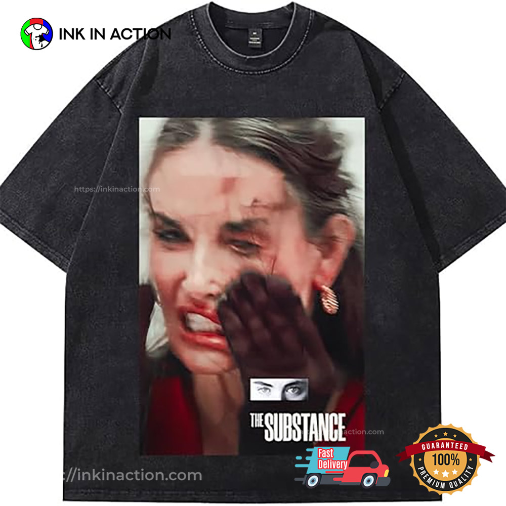 The Substance 2024 Movies Washed Cotton T-Shirt The Substance 2024 Movies Washed Cotton T-Shirt