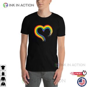 Valentine's Day LGBT Heart T shirt 3