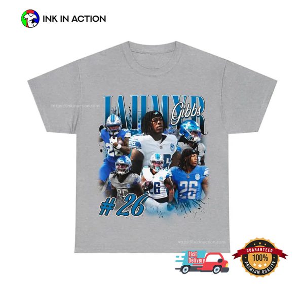 Vintage 90s Jahmyr Gibbs Detroit Lions Shirt