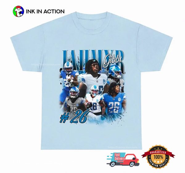 Vintage 90s Jahmyr Gibbs Detroit Lions Shirt