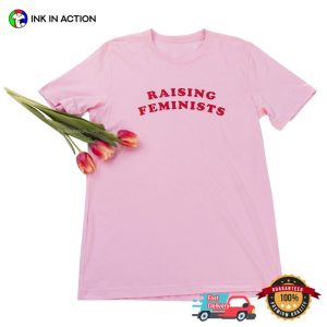 Vintage Pink Raising Feminists Comfort Color Tee