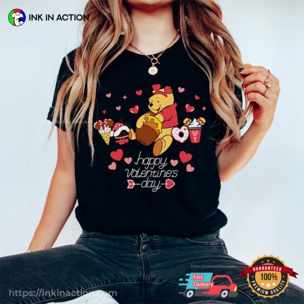 Winnie The Pooh Happy Valentine’s Day Comfort Color Tee