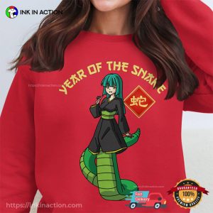 Year Of The Snake Funny Anime Chinese Zodiac T-Shirt