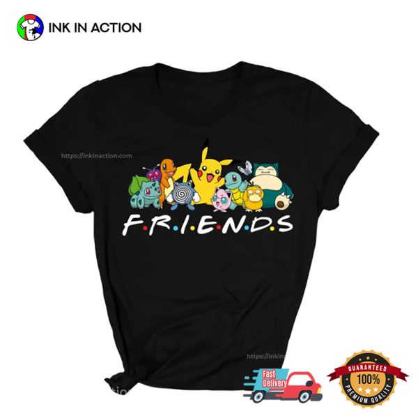 Pokemon Pikachu Friends Cute Anime Shirt