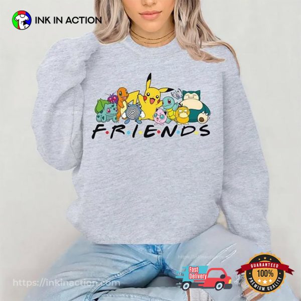 Pokemon Pikachu Friends Cute Anime Shirt