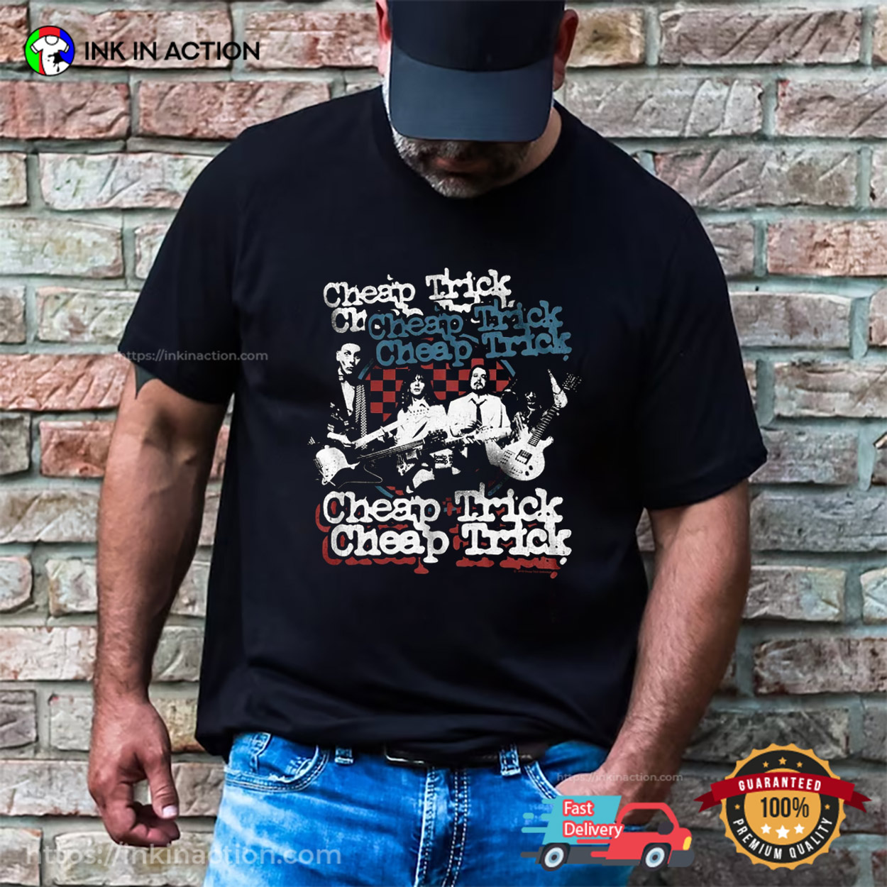 1973 Cheap Trick Rock Band Graphic T-shirt 1973 Cheap Trick Rock Band Graphic T-shirt