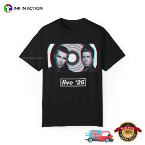 2025 Oasis Live Concert Vintage 90s Graphic T shirt 2